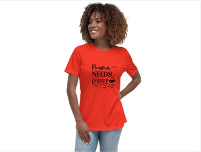 Mama Needs Coffee-Women's Relaxed Cotton T-Shirt - image3